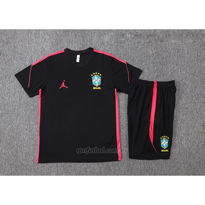 Chandal del Brasil Manga Corta 2026-2027 Negro - Pantalon Corto